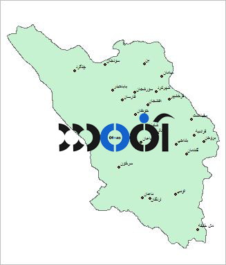 شیپ فایل شهرهای استان چهارمحال و بختیاری (نقطه ای)