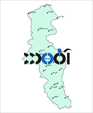 شیپ فایل شهرهای استان اردبیل (نقطه ای)